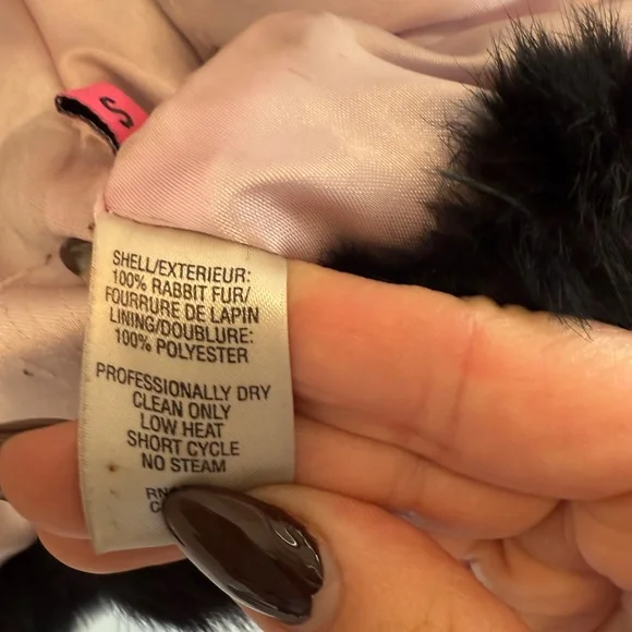 Cropped Black rabbit Bolero fur jacket - Picture 6 of 6